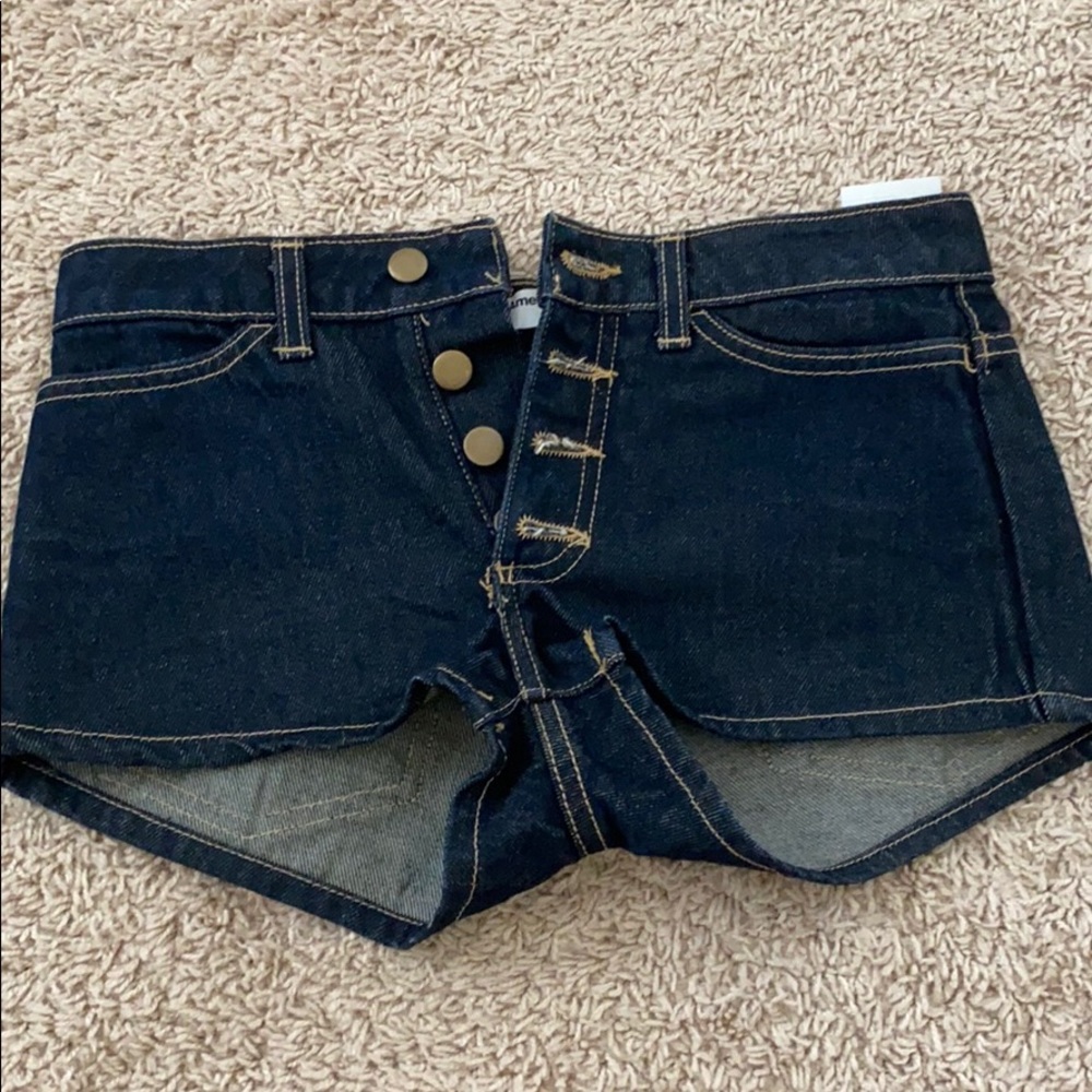 American apparel dark denim shorts